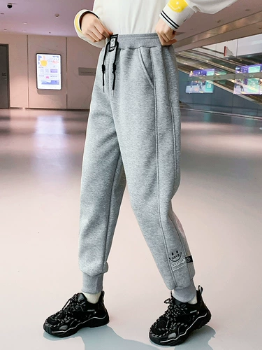 Зимние детские спортивные удерживающие тепло бархатные штаны, в западном стиле, подходят для подростков