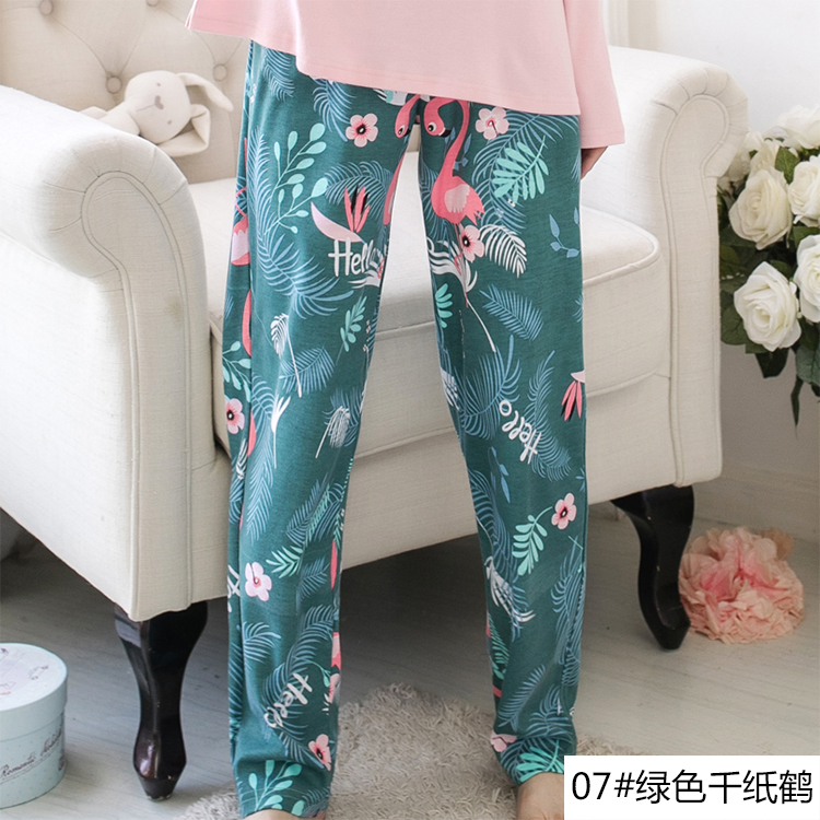 Quần pyjama của phụ nữ mùa thu và mùa đông quần rộng XL chất béo mm200 kg có thể mặc quần nhà thường ngày xuân và mùa thu quần mặc nhà cho nam giới