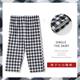 Summer pure cotton three-quarter pajama pants for women, cotton three-quarter pants home large size 200 pounds loose thin home shorts