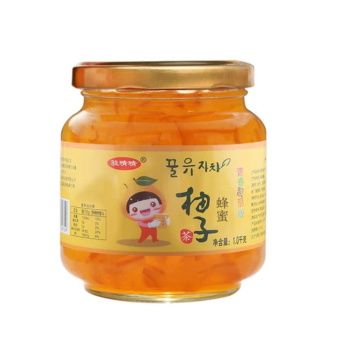 骏晴晴 Медовый грейпфрутовый чай 1 кг банки, запеченное молочное чай сырье, питье фруктового чая варенье оптом