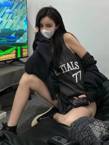 Трендовая летняя футболка без рукавов, баскетбольная форма, длинная майка, свободный крой, средней длины