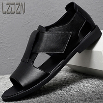 2021 New Outdoor Cool Slippers Fashion Nets Red Leather Shoes Sandal Sandals Outside Wearing Thick Bottom Casual Mens Shoes Summer