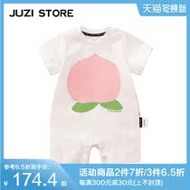 JUZI STORE childrens clothing combed cotton fruit peach print baby onesie unisex 1923575