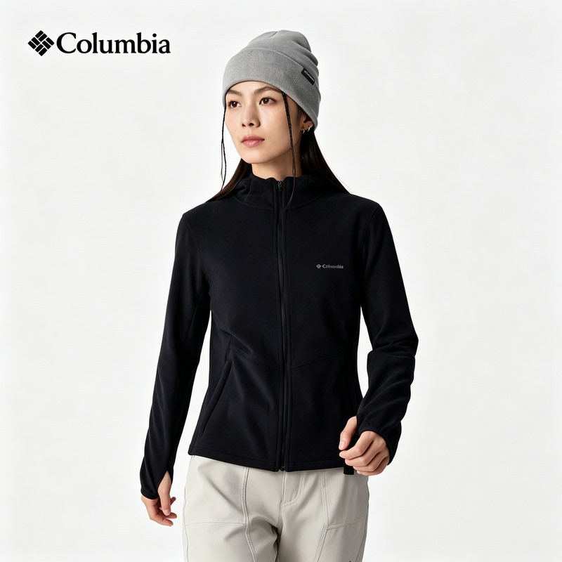 Columbia Women's 26 Autumn/Winter New Outdoor Hooded Slim Fit Warm Fleece Jacket Ar3619