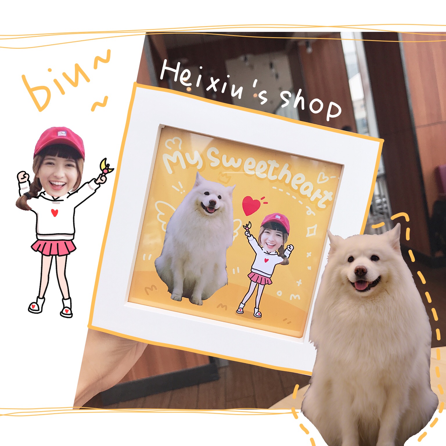Heixius Shop Pet Money For Creative Photo Frame Holiday Gifts