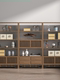 Solid Wood New Chinese-Style Multi-Purpose Shelf, Tea Storage Rack, Partition Ornament, Office Tea Room Storage Display Cabinet