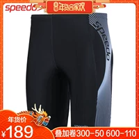 Quần bơi Speedo nam 5 điểm đầu gối chống clo nhanh khô quần bơi kích thước lớn quần bơi người lớn đào tạo chuyên nghiệp áo tắm nam bộ đồ bơi nam