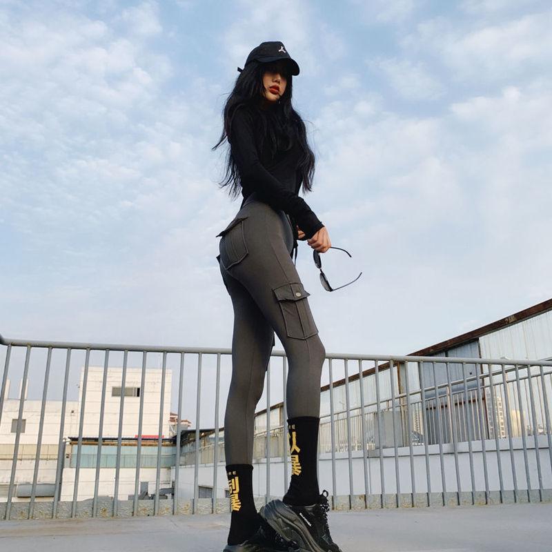 Internet Celebrity High-Waisted Tight Leggings for Women with Peach Buttocks for Outer Wear Running Fitness Workwear Sports Yoga Pants for Women Fashionable Internet Celebrity High-Waisted Tight Leggings for Women with Peach Buttocks for Outer Wear Running Fitness Workwear Sports Yoga Pants for Women Fashionable