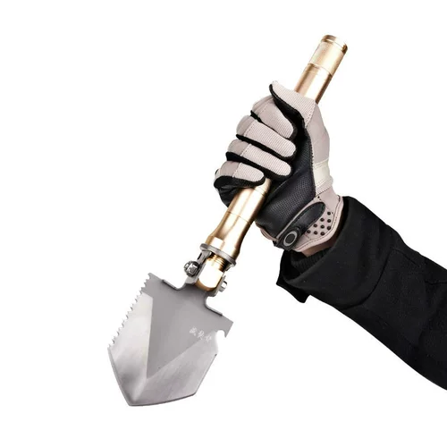 Рабочие лопаты лопаты на открытом воздухе многофункциональная тибетская марганцевая марганца стальная сталь.