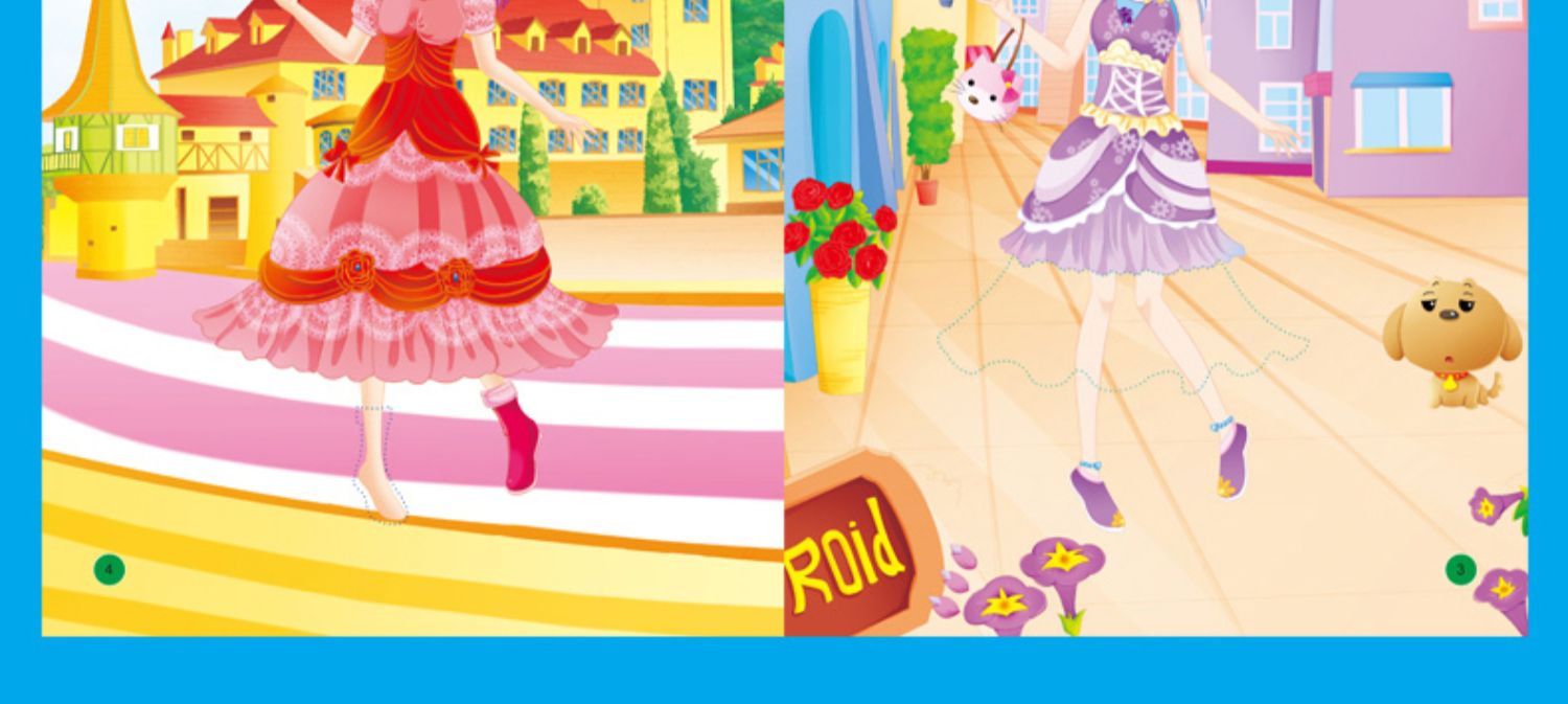 Công chúa sticker cuốn sách dressup show 0-3-4-5-6-7 tuổi trẻ dán dán bé phim hoạt hình giáo dục đồ chơi - Đồ chơi giáo dục sớm / robot robot trẻ em xoay 360 độ