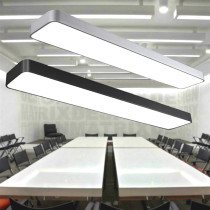  Super bright led strip light Office chandelier Modern minimalist ceiling lamp Rectangular lamp Shop commercial chandelier