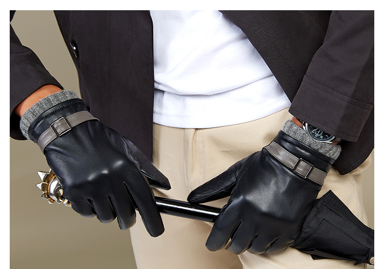 Gants pour homme      en peau de mouton - Ref 2782464 Image 13