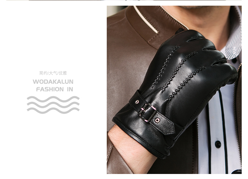 Gants pour homme      en peau de mouton - Ref 2782465 Image 14