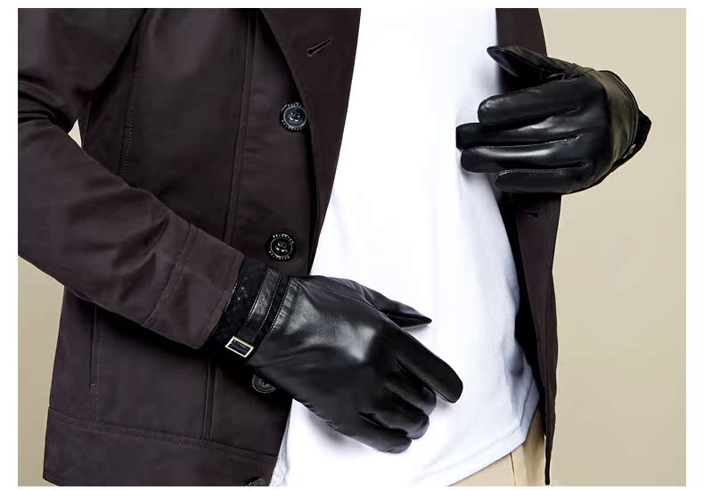 Gants pour homme      en peau de mouton - Ref 2782468 Image 9