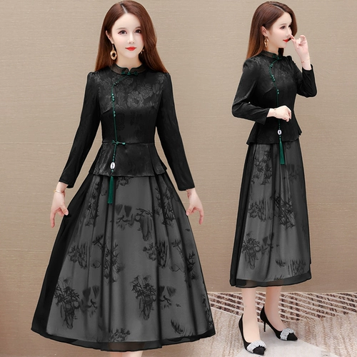 Свадебное платье, осеннее элитное ципао для матери, коллекция 2023, в западном стиле