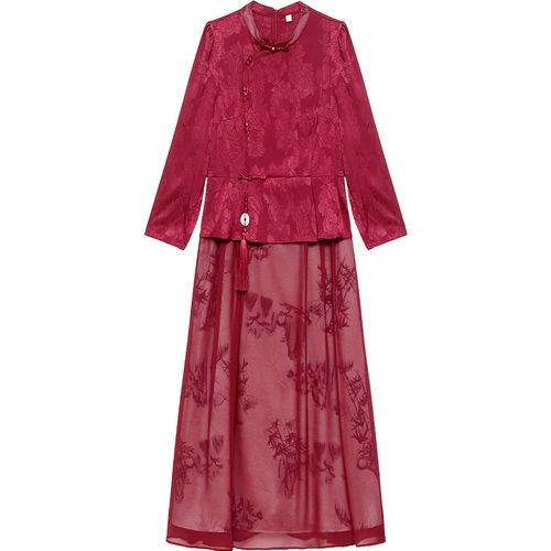 Свадебное платье, осеннее элитное ципао для матери, коллекция 2023, в западном стиле