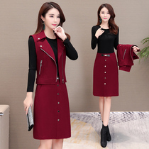 Dress spring womens clothing 2021 new spring high-end foreign style early spring suit two-piece temperament skirt tide