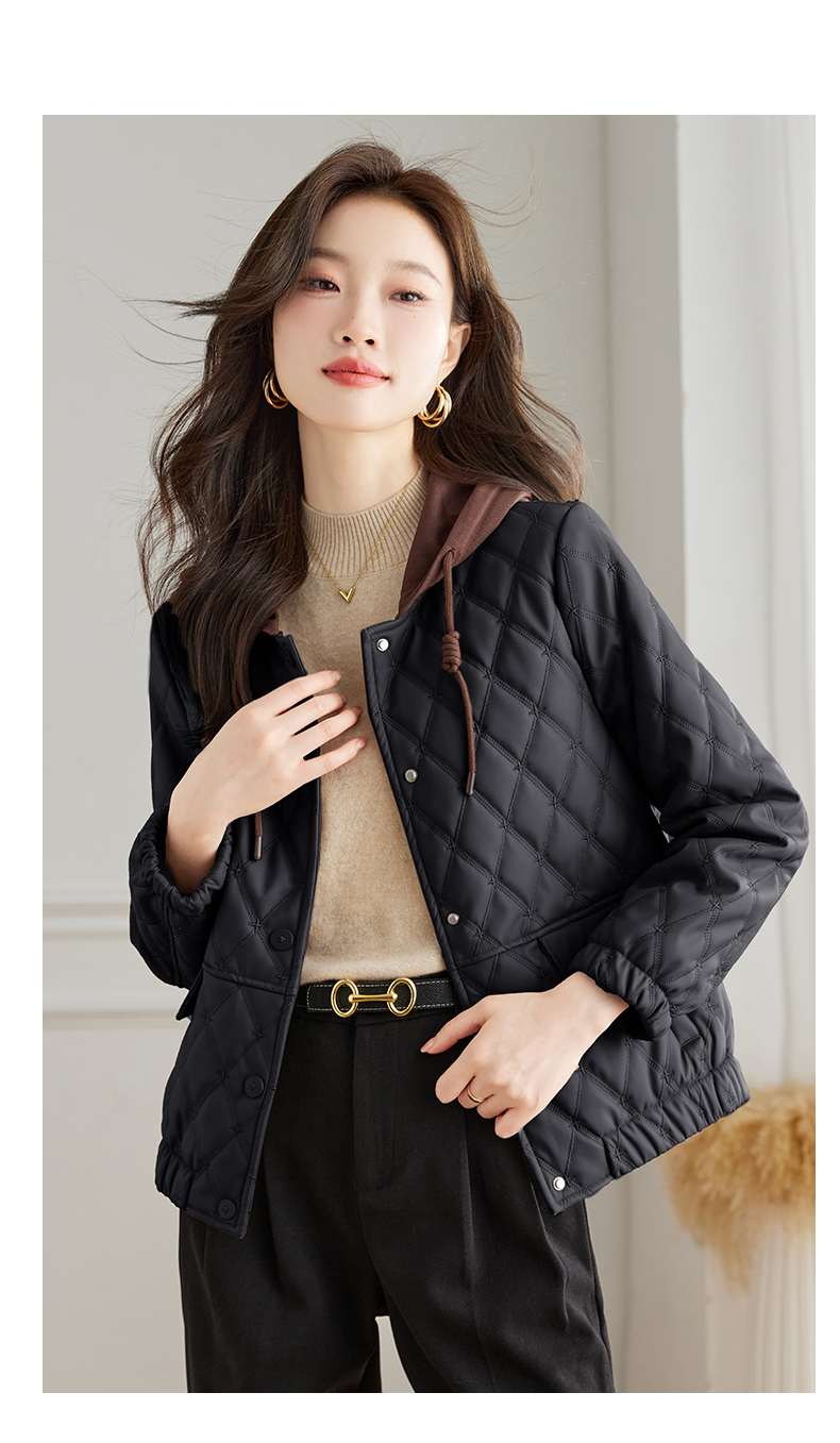 F0552 2020K ÁO KHOÁC NỮ TEMTDEI ÁO KHOÁC BÔNG MŨ LIỀN MÙA XUÂN THU ĐÔNG THỜI TRANG NỮ VẢI BÔNG G05 SẢN PHẨM MỚI