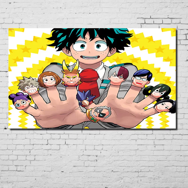Плакат в стиле My Hero Academia: Little Hero, настенный стикер-панно для стены в комнате, общаге