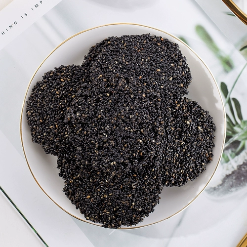 Печенье с черным кунжутом ручной работы с высоким содержанием кальция, без добавления сахарозы, закуски для беременных, питательная и здоровая пища во время родов