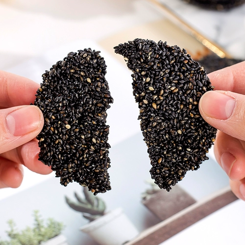 Печенье с черным кунжутом ручной работы с высоким содержанием кальция, без добавления сахарозы, закуски для беременных, питательная и здоровая пища во время родов