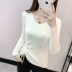 Thời trang Hàn Quốc 2020 mới xếp li dây rút ren-up slim-fit áo len nữ dài tay áo thun chui đầu chạm đáy - Đan Cardigan