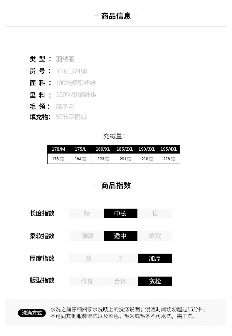 雅鹿 男士加拿大风 貉子领鹅绒羽绒服 螺旋自除尘设计 图11