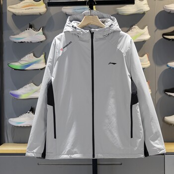 Li Ning Short Cotton Jacket Men's 2025 Autumn New Fitness Series Water-Repellent Warm Hooded Jacket Ajmv157