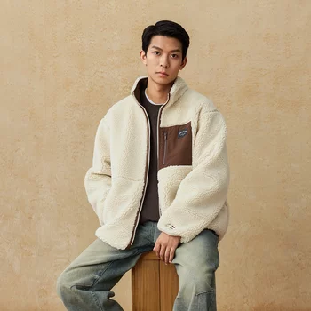 China Li-Ning 2024 Sports Fashion Series Unisex Warm Loose Knit Jacket Afduc95