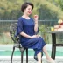 Mẹ mùa hè ngắn tay hai mảnh phù hợp với vợ rộng rãi là quý cô và quý phái trung niên 2019 mới trung niên 40 tuổi 50 - Quần áo của mẹ mẫu thời trang áo sơ mi nữ tuổi 50 Quần áo của mẹ