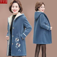 Демисезонный пуховик, куртка, осеннее бархатное шерстяное пальто, 2020, для среднего возраста