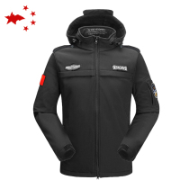 Shark skin soft shell suit security overalls winter plus velvet warm clothing instructor coat