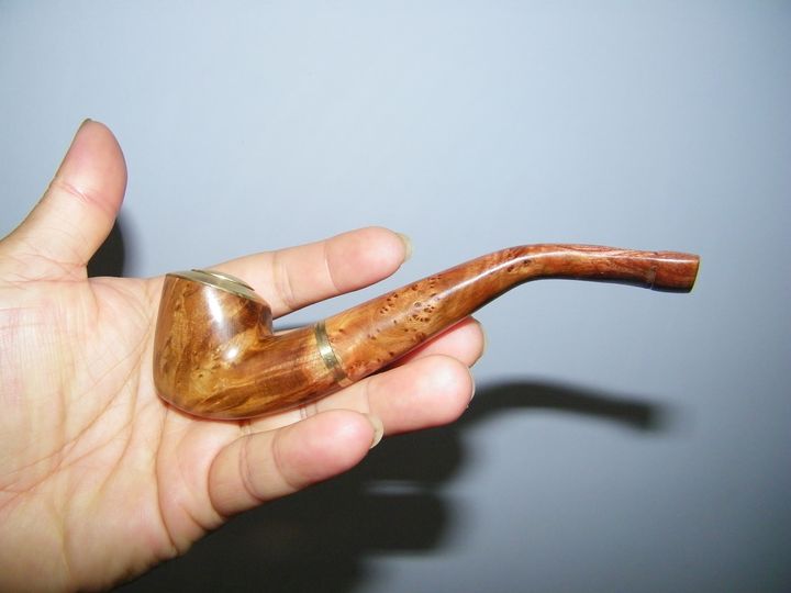 Pipe and pimple pimples filled with flower ripple filter pipe collection festive gifts dual - use dry tobacco all solid wood