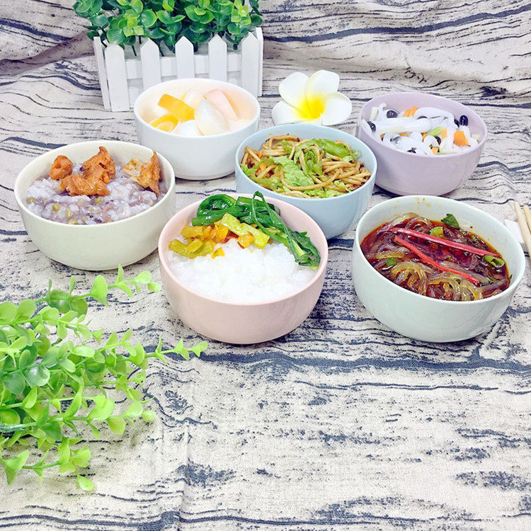 Ceramic Bowl Rice Bowl with Blister Noodle Bowl Salad Bowl Fruit Bowl Han Bowl Home Cutlery Creative Fruit Bowl Suit