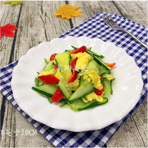 Pure white plate Simple household dish Western plate European heterosexual household tableware inventory heart flat plate Steak plate