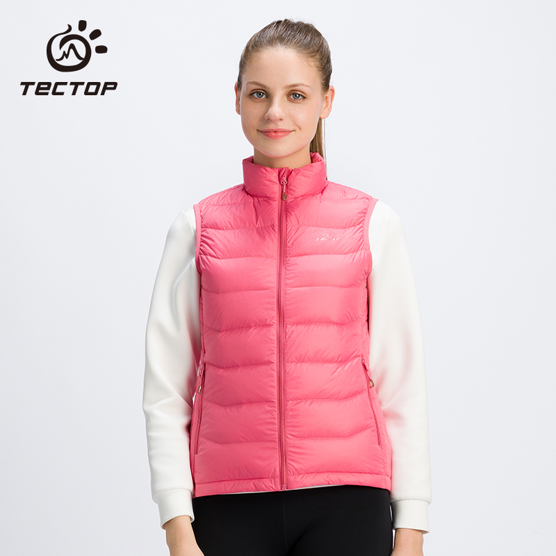 TECTOP Tantuo autumn and winter down jacket women's vest light sports down jacket vest warm cotton jacket