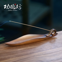 One-leaf boat incense burner Indoor line incense burner Incense insert Ceramic creative tea ceremony Antique lying incense burner Household sandalwood stove