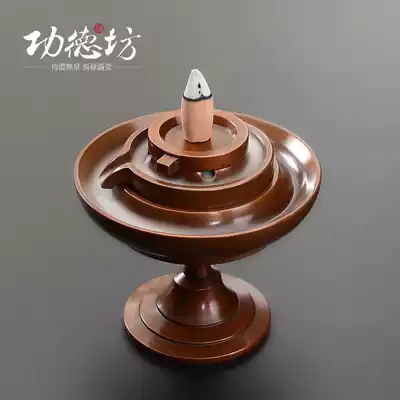 Gongdefang reverse incense burner pure copper household creative ornaments Stone Mill creative indoor characteristic aromatherapy stove