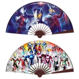 Ultra, мультяшный Ультрамен Тига, маленькая летняя двусторонная игрушка, китайский круглый веер