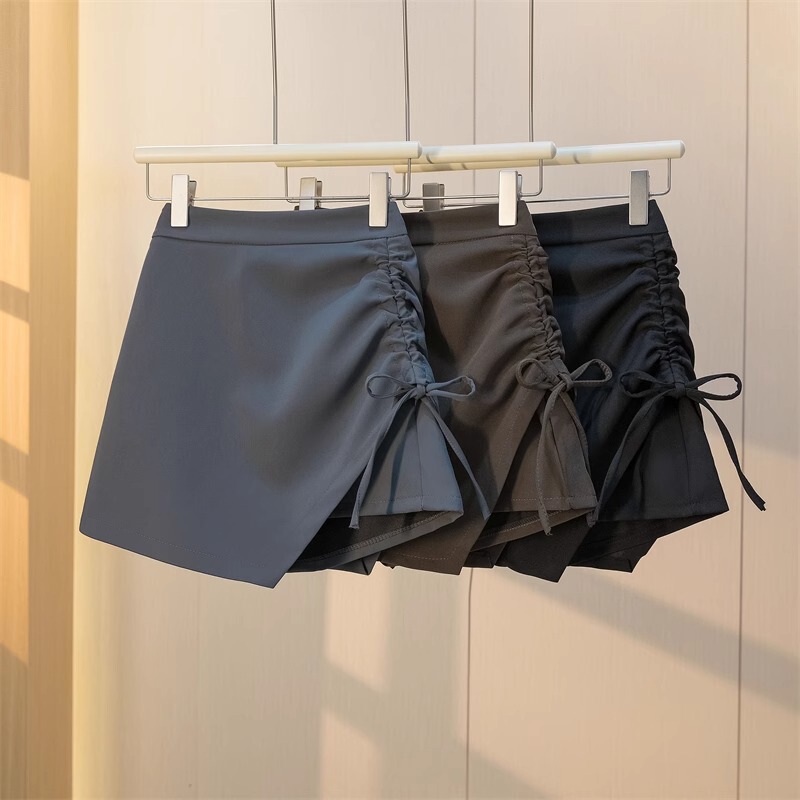 Fake Two-Piece Sports Shorts for Women, Suitable for Outdoor Running, 2026 New Style, Anti-Exposure, High-Waisted, Hip-Lifting Yoga Wear, Fitness Skirt Pants