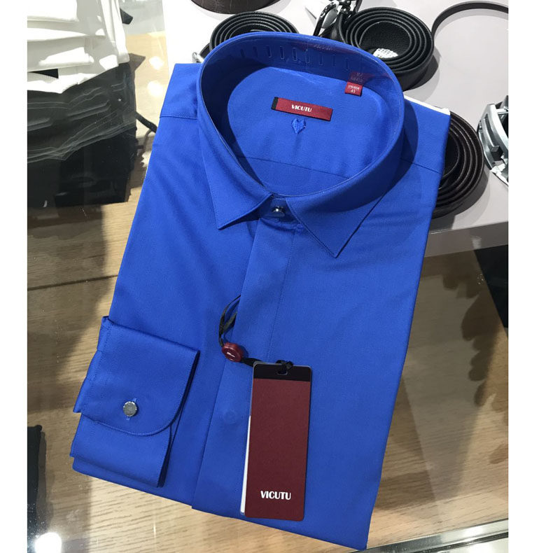 Waikejia men's long-sleeved shirt peach heart embroidery wedding series groom wedding long-sleeved shirt x