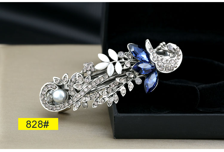 Nhật Bản và Hàn Quốc retro kẹp tóc mùa xuân clip ngang Hàn Quốc dành cho người lớn hoang dã thanh lịch rhinestone đĩa đầu clip phụ kiện tóc tiara nữ bộ dây buộc tóc cho bé gái