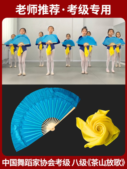 중국 댄스 협회 등급 8 레벨 티 마운틴 가수 스카프 스카프 Jiaozhou Dance 팬 Yunnan Lantern Props