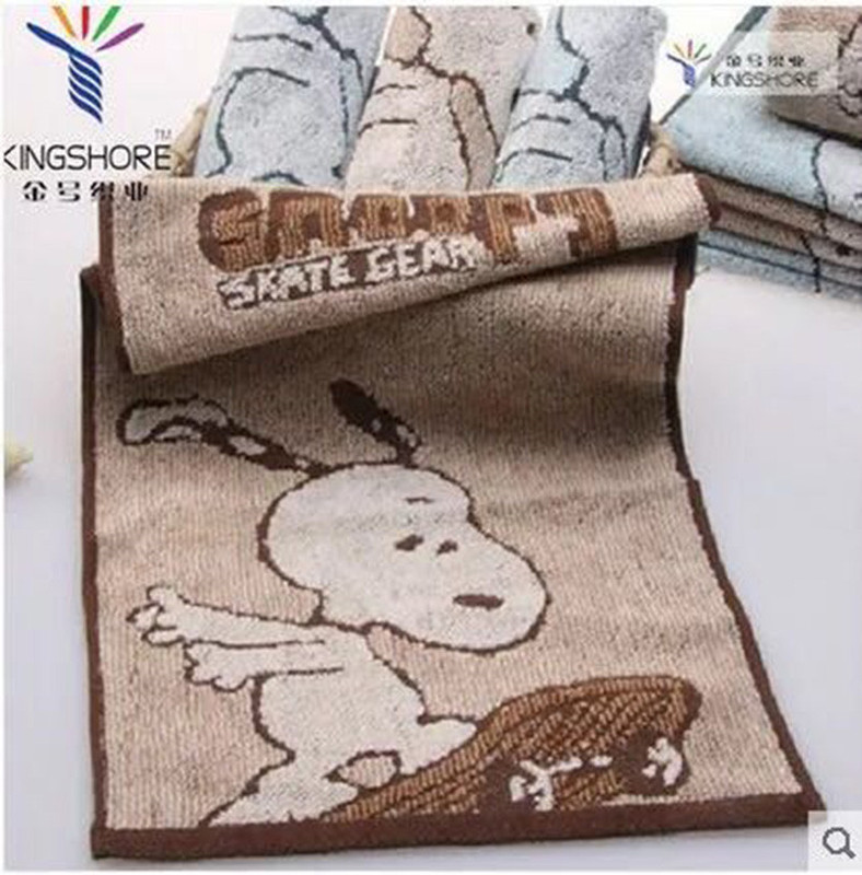 Jinhao New Product Snt1047 All-Cotton Class a Children's Cartoon Snoopy Small Towel Pure Cotton Absorbent Face Towel