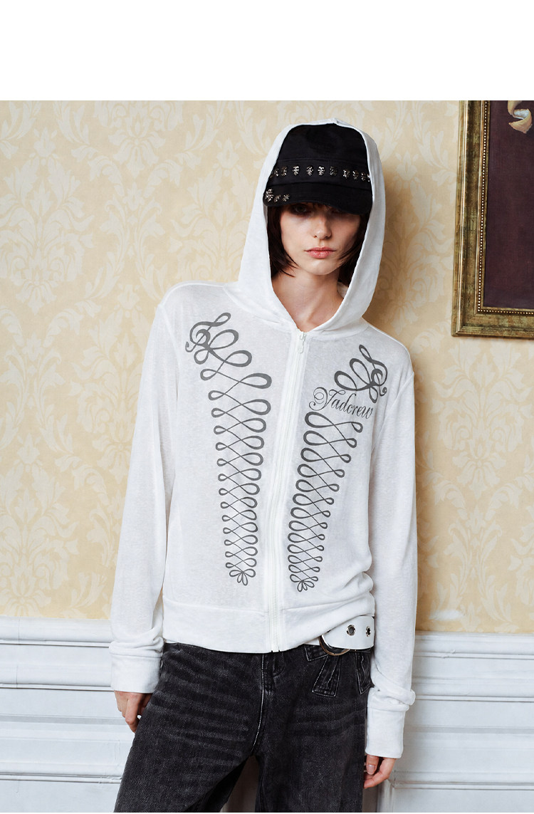 YADcrew Napoleon Hooded Cover-Up Top