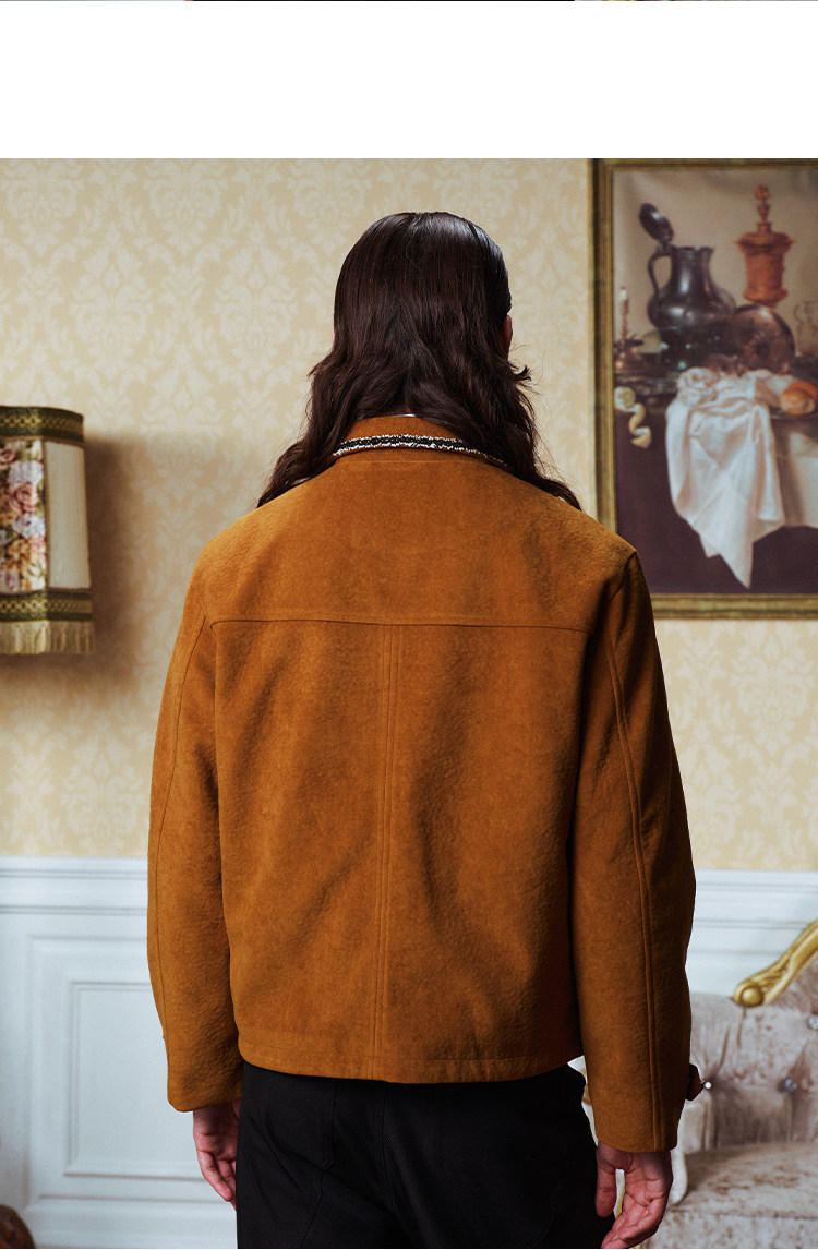 YADcrew Fringe Studded Suede Jacket