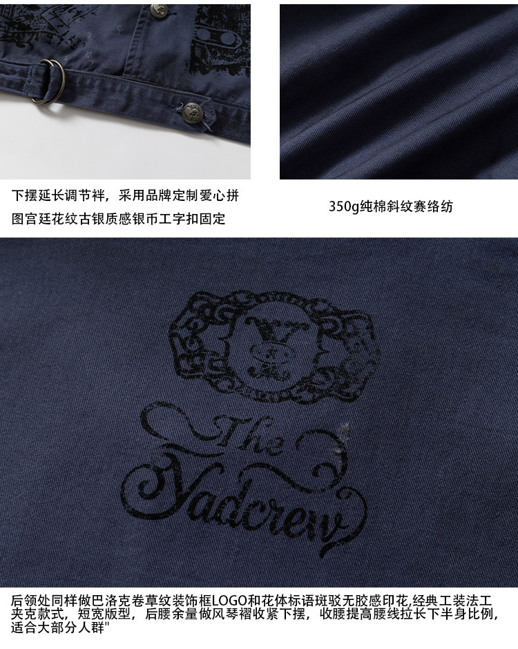 YADcrew Washed Blue Cropped Jacket