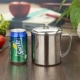 Cốc inox 304 có nắp đậy văn phòng học sinh dày người lớn cốc nước mẫu giáo trẻ em cốc tay cốc bình ủ cháo lock&lock