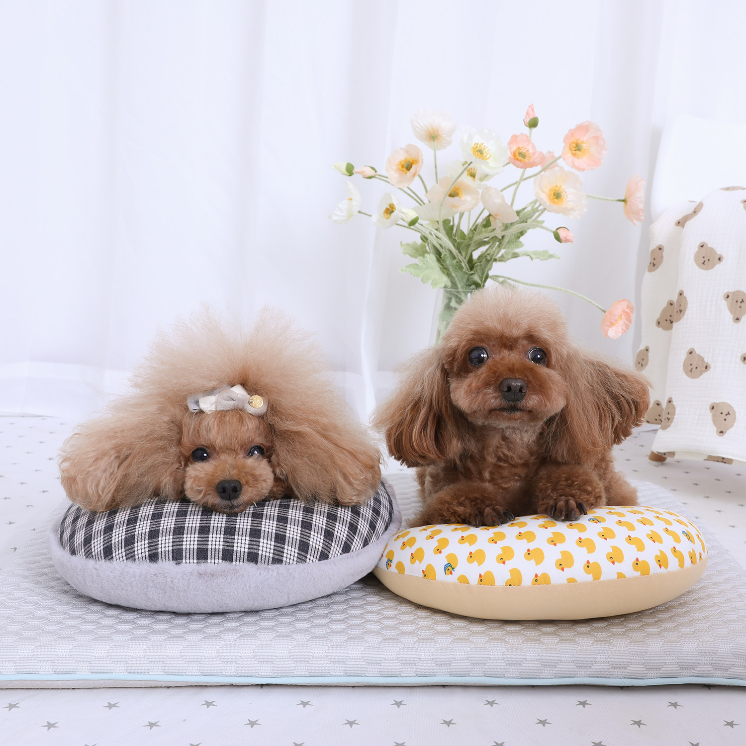 Pet handmade pet moon pillow dog kennel cat mat matching sleeping pillow filled with soft down cotton