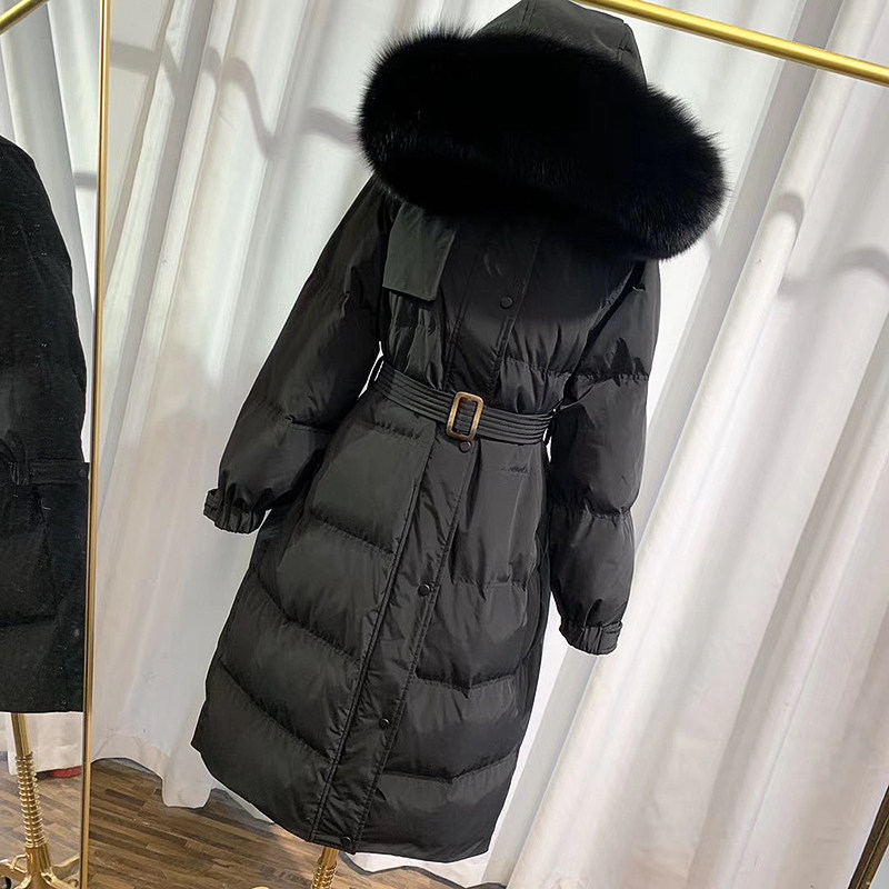 Anti - seasonal cleaning down jacket female medium - long white duck fluff over knee handy version of the new 2020 model